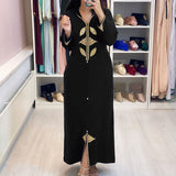 Women Muslim Long Dress 2022  Summer Printed Elegant Dubai Abaya Islam Femme Vestiods Fashion Vintage Robe Purple Maxi Dresses - Bjlxn