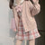 Spring Japan Kawaii Fashion Pink Cardigan Women Vintage Crop Knitted Sweater Cute Bow Heart Korean JK School Coat