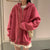 plus size Hoodies Women Harajuku streetwear kawaii oversized zip up sweatshirt clothing korean style long sleeve tops - Bjlxn