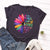 Women TShirt Plus Size S-5XL New Daisies Print Women T-Shirt 100%Cotton Women Shirts O Neck Short Sleeve Tees Summer T Shirt