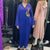 Women Muslim Long Dress 2022  Summer Printed Elegant Dubai Abaya Islam Femme Vestiods Fashion Vintage Robe Purple Maxi Dresses - Bjlxn