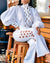 Bjlxn Ladies Fashion Lace Shirt White Temperament Commuter Long Sleeve Solid Color Pants Retro Two-piece Set
