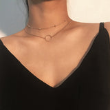 Vintage Carved Coin Thick Chain OT Buckle Necklace Bohemian Punk Metal Coin Collar Choker Necklace Fashion Women Punk Jewelry