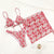 Rinabe Floral Print Bikini Biquini String Swimsuit High Cut Bikini Set Bathing Suit Women Swimwear High Waist Bikinis Beach