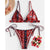 In-X Print bikini Bandeau swimsuit women Patchwork 2 pieces set High cut swimwear female Sports bathing suit biquini summer