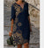 Elegant Women  Dress Summer V-Neck Half Sleeve A-Line Dresses Female Vintage Button Loose Dress Vestidos