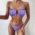 Low Waist Bikini Swimwear Female Tow Pieces Swimsuit Women Print 2 Piece Suit Push Up Bathing Swim New Biquini