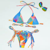 New Print Bikini Bandage Bikini Set Push Up Swimsuit Women Hollow Out Swimwear Brazilian Bathing Suits Summer Beach Wear XL