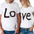 Couple T-shirt Summer Couple LOVE Printed Clothes Couple Tshirt Christmas Casual Cotton Short Sleeve Tees Brand Loose Couple Top