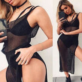 White Knitted Sexy Holiday Beach Dress Women Party Skinny Backless Long Sleeve Bodycon Mini Dresses Casual Summer Clothing