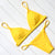 Mini Bikini Set Micro Swimsuit Women Push Up Bikini Sexy Swimwear Halter Bandage Bathing Suit Solid Mayo Brazilian Biquini
