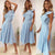 Women Office Casual Maxi Long Midi A-Line Dress Female Summer White Blue Solid Lace Sleeveless Elegant Party Dress