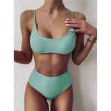 Female Swimsuit High Waist Bikini Women Swimwear Two-pieces Bikini set Glitter Sparkling Bather Bathing Suit Swim V2296