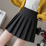 Women Skirt 2021 High Waist Preppy Style Student Pleated Skirts Female Cute Sweet Girls Dance Mini Skirt - Bjlxn