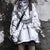 Streetwear Harajuku Funny Printed Tops Autumn Girls White Fashion Japan Kpop Women Casual High Street Special Spring Sweatshirts - Bjlxn