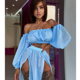 New Cover Up Skirt Swimsuit Chiffon Split Beach Skirt Swimwear Women Bandage Print Beachwear Summer