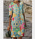 New  Women Printing Dress Summer V-Neck Half Sleeve A-Line Dresses Female Retro litera Vintage Loose Dress Vestidos