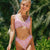 New Leaves Printed High Waist Two Pieces Bikini Set Swimsuit Female Women Beachwear Swimwear Bather Bathing Suit