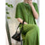 pleated T-shirt dress women's summer new loose casual mid-length over-the-knee straight lazy skirt