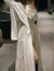 Spring/Autumn Suit Waist Cut Solid Jacquard Linen Cotton Big Swing Single Breasted Jackets Women Clothes