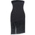 Bjlxn Summer Fashion Black Tassel Sexy Tube Top Dress Outfits Women Elegant Evening Party Club Slit Bodycon Mini Dresses  Clothes