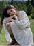 Elegant Hollow-out White Dresses For Women Simmer New Lantern Sleeve With Belt Mini Dress French Style Shirt Vestidos 2023