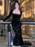 High Quality Spring New Women Elegant Long Black Velvet Dress Sexy Prom Evening Party Birthday Club Fashion  One Piece Clothing