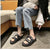 2023 Women Fashion Sandals Summer New Flat  Embroidery  Casual Roman Designer Shoes Platform Sandal