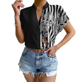 2023 New Fashion Print Women Blouses Long Sleeve Turn-down Collar Chiffon Blouse Shirt Casual Tops Plus Size Elegant Work Shirt