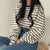 Striped T-shirt Women's New Spring and Autumn Thin Street Loose Long-sleeved Top Fashion Elegant Retro Bottoming Shirt Top