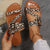 Fashion Leopard Print Flat Slippers for Women Casual Summer Beach Flip Flops Sandals Woman Buckle Slip On Soft Slides Plus Size