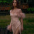 Sumnus Blush Pink One Shoulder Long Sleeves Sequined Prom Dress High Slit Feather Evening Dress Long Party Dress Robe De Ba