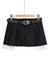 2023 new Spring fashion women low waist with belt clothes two pieces pleated mini skirt female short