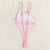Bjlxn New Pink One Piece Swimsuit Women Sexy Thong Swimwear  Mujer Summer High Leg Monokini Brazilian Bathing Suit Woman Beachwear