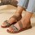 Snake Print Flat Sandals for Women Summer 2023 Roman Style Non Slip Beach Shoes Woman Soft Elastic Band Slip On Sandalias Mujer