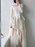 French Elegant Women's Vintage Dress New Irregular Lace Splicing Evening Long Bridesmaid Party Dress