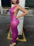 Backless Strap Shiny Maxi Robe Elegant Women Festival Clothes Spring Summer Skinny Sexy Bodycon Club Party  Dress