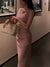 New Women Spaghetti Strap Sexy Bodycon Midi Dress Summer Backless Elegant Sleeveless Party Dress
