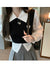 Sweet Japanese Girl Fashion 2 Piece Skirt Sets Long Sleeve Patchwork Shirt Top&amp;High Waist Pleated Mini Skirt 2pc Dress Outfits