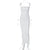 Elegant Spaghetti Strap White Maxi Dress Women Sexy Side Hollow Out Bandage Body-Shaping Robe Summer 2023 Party Clubwear