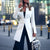 Elegant Office Lady Blazer White Women's Jacket Fashion Long Casual Suit Coat Autumn Simple Stand-up Collar Blazer Black Yellow