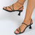 Women Sandals Summer 2023 New Fashion Thin High Heels Slippers Woman Square Open Toe Slip On Black Slides Plus Size 34-42