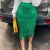 Green Fringe Bodycon Pencil Skirts Tassel High Waist Women Stretch Sheath Midi Length Ladies Slim Jupe Saias faldas Big Size