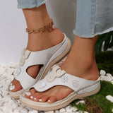 2023 Fashion Clip Toe Wedge Slippers Women Summer Beach Platform Flip Flops Woman Plus Size Lightweight Non Slip Casual Sandals