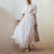 White Sexy Embroidery Lace Long Party Dress Women Elegant A-Line Office Spring Dress Summer Puff Short Sleeve Maxi Beach Dresses