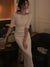 Simple Dress For Women Elegant Midi Bodycon Dress Office Ladies Solid Clothing Femme Fashion Summer Vestidos Dresses