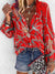 New Design Women Blouse V-neck Long Sleeve Chains Print Loose Casual Office Shirts Womens Tops And Blouses