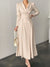 Office Lady Turn Down Collar Solid Color Long Sleeve Robe For Woman Buttons Slim Waist Dress Vestidos  Elegant Y2k