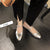 Women Mules Slippers Concise Style Simple Flat Shoes Round Toe Silver Mary Janes Spring Autumn Women Flats One Strap Metal Color