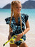 Vintage Print zipper one-piece swimwear women Sexy ruffle Women's swimsuit High cut bathing suit monokini surf beach wear